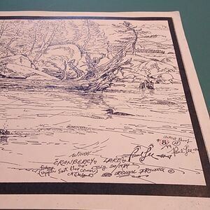 Paul Anthony Lee "Windy Cranberry Lake" Landscape Art Print Artist Proof 1984